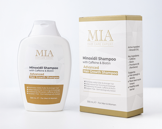 Shampoo alla Minoxidil con Caffeina e Biotina – Trattamento Cosmetico per Capelli Diradati