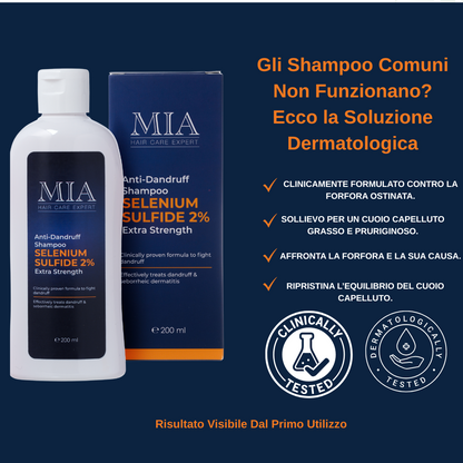 Alternativa a Selsun – Shampoo Antiforfora con Solfuro di Selenio e Piroctone Olamina – 200 ml